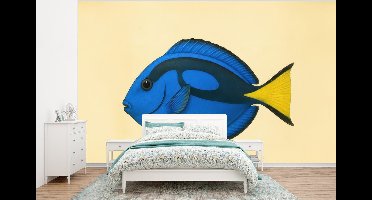 Behang - Fotobehang Blauw - Dory - Vis - Staartvin - Breedte 350 cm x hoogte 260 cm