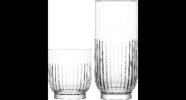 Mammoet - Lily - Glazenset - 12 stuks - 40 cl & 33 cl - Longdrinkglazen & Waterglazen