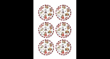 Asir Cake Serving Set - 6 stuks - Multicolor