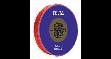Delta Teflon 8 Braid 300 M Gevlochten Vislijn Rood 0.320 mm