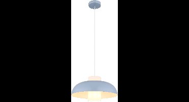 Globo - hanglamp - LOWE - blauw - metaal - Ø 38cm - E27 - 15755B