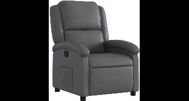 vidaXL - Relaxfauteuil - grijs - kunstleer