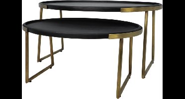 HSM Collection 2-delige Salontafelset Paulson zwart