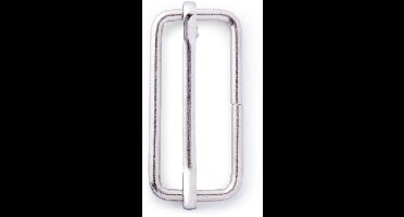 Regelbare gesp 40 mm zilverkleurig