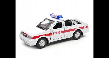 Welly Polonez Caro Plus Brandweer Modelauto - Wit, Metaal, 1:34-39