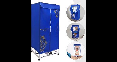 Draagbare Elektrische Droger - Droger - Reisdroger - Draagbare droger voor appartementen - Elektrische kleding drogen - 220V - Blauw