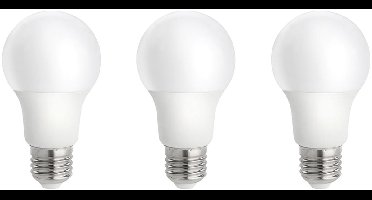 Spectrum LED Lamp A60 E27 - 9W - 230V - 820 Lumen - 3000K Warm Wit - Ø60mm - Voor Plafondlamp, Tafellamp of Vloerlamp - 3 stuks