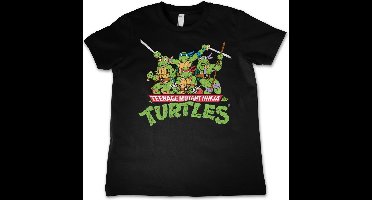 Teenage Mutant Ninja Turtles Teeange Mutant Ninja Turtles Distressed Group Kids T-Shirt Kinder Black-10 Jahre