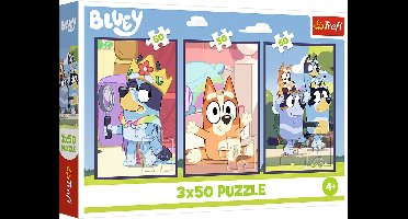 Trefl puzzel Bluey familie - 3x50 stukjes - FSC Mix 70% puzzel.