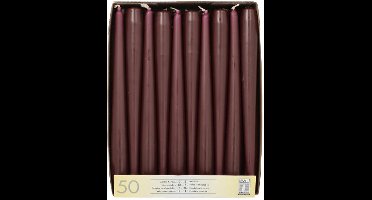 50 Kandelaarkaarsen Ø 2,2 cm · 25 cm rood
