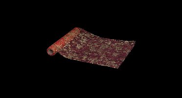 Feeric lights & Christmas Decoratie stof/tafelloper - rood - bladeren -500 x 28 cm - polyester - kerstversiering