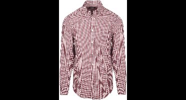 Steppin' Out Poplin Overhemd Ruit Rood - Maat XL - Heren