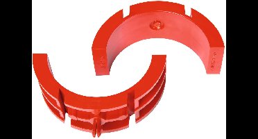 ROTHENBERGER klembekkenset voor ROCUT 160, 125mm, 2 halve schalen...