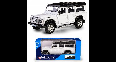Metalen Land Rover Defender Modelauto 1:34 Wit - Daffi Speelgoed