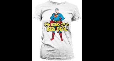 Superman I'm Kind Of A Big Deal Girly Tee Damen T-Shirt White-XL