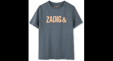 Zadig & Voltaire X60374 T-shirt Met Korte Mouwen Grijs 6 Years Jongen