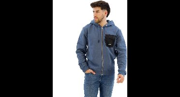 Karl Lagerfeld Jeans Reg Pocket Sweatshirt Met Rits Blauw XL Man