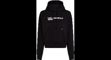 Karl Lagerfeld Jeans Reg Logo Hoodie Zwart M Vrouw