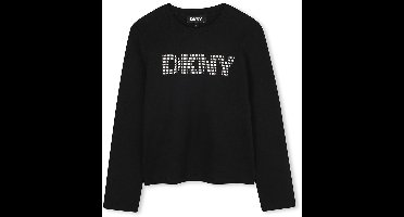 Dkny D62414 T-shirt Met Lange Mouwen Zwart 4 Years Jongens,Meisjes