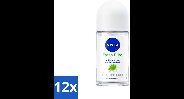 12 x Nivea - Deodorant - Roller - Fresh Pure - 48 Uur Lang Werkend - 50 ml - NIVEA Fresh Pure Deodorant Roller - 48 Uur Bescherming - Aluminiumvrij - Parabenenvrij - Huidvriendelijk