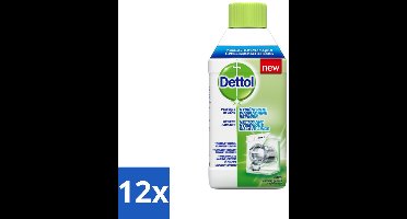 12 x Dettol - Wasmachine Reiniger - Eenmalig Gebruik - 250 ml - Wasmachine Reiniger - Wasmachine Reinigen - Wasmachine Hygiëne - Wasmachine Reinigingsmiddel - Wasmachine Geurverwijdering
