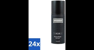 24 x Amando - Noir - Deodorant - Spray - 150 ml - Amando Noir Deodorant Spray - Deodorant Spray Voor Mannen - Klassieke Geur - Langdurige Bescherming - Mannelijke Geur