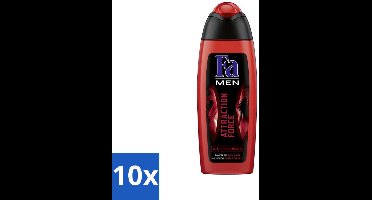 10 x Fa - Douchegel - Attraction Force - Mannen Lichaam & Haar - Bergamot & Limoen - Verfrissend - 250 ml - Douchegel Mannen - Douchegel Lichaam Haar - Bergamot Limoen - Verfrissend - 2 In 1 Douchegel