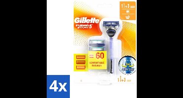 4 x Gillette Fusion 5 - Scheermesje - Ergonomisch ontwerp - 2 Extra Navulmesjes - Scheermesjes - Scheermes - Gillette Fusion5 - Scheermesjes Mannen - Gladde Scheerbeurt
