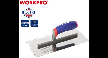WORKPRO WP323004 – Pleisterspaan 280 × 130 mm – 6 × 10 mm Vertanding – RVS & Softgrip