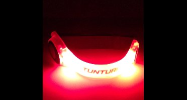 Tunturi Hardloop verlichting Armband - LED verlichting voor om je armen - Hardlopen - Hardloop lampjes - Water resistant - Inclusief batterijen - Kleur: Rood