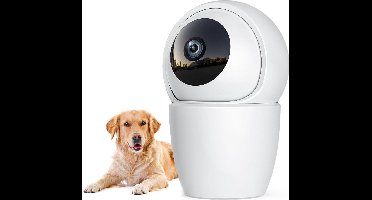 ApexArte® Hondencamera - Huisdiercamera - Babyfoon met Camera en App - Baby Monitor - Full HD - Wit