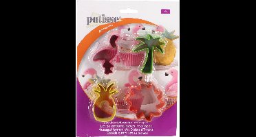 uitsteekvormen Tropical 7 cm rvs 4-delig