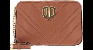 DKNY Leren Schoudertas Avondtas Delphine Crossbody Bag Cashew Lichtbruin