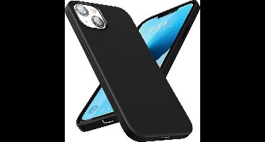 Hoesje Geschikt voor iPhone 13 hoesje - Hoesje Geschikt voor iPhone 13 siliconen hoesje gel case, mat / achterkant / Telefoonhoesje / Back Cover TPU zwart