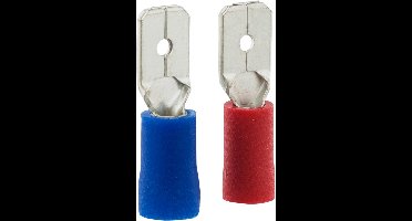 Q-Link kabelschoen â€“ schuifstekker â€“ rood â€“ blauw