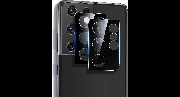 Samsung S21 Ultra camera lens Screenprotector - beschermglas - Galaxy Samsung S21 Ultra Screenprotector lens Zwart - 2 pack