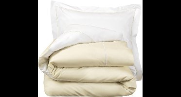 De Witte Lietaer Dekbedovertrek Katoen Perkal Bumblebee - Eenpersoons - 140 x 200 cm - Wit