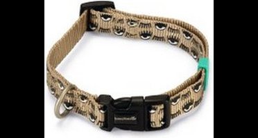 Beeztees Hondenhalsband Eyes Nylon Beige 48-70cmx25mm