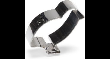 uitsteekvorm Kuiken 7 cm RVS zilver