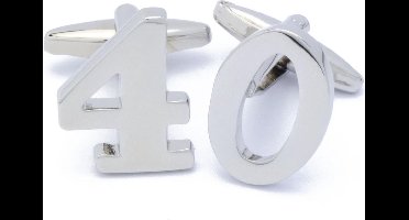 Manchetknopen - Cijfer Nummer 40 Veertig