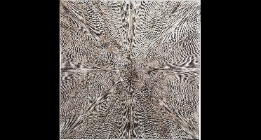 PTMD Wandpaneel Vierkant L - 120x2x120 cm - Hout - Wit