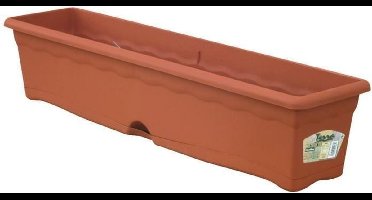 Plantenbak met schaal Plastiken Terra cotta Polypropyleen (80 x 20 cm)