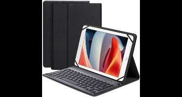 Just in Case tablet Hoes met Toetsenbord geschikt voor Universal 9-11 inch - QWERTY Bluetooth Keyboard Case - Zwart