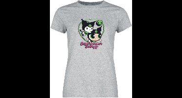 Hello Kitty Hello Kitty & Powerpuff Girls - Superpower Energy Dames T-shirt - gemêleerd grijs - XL