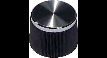 TRU COMPONENTS 21/6 Draaiknop Zwart (Ø x h) 21 mm x 15 mm 1 stuk(s)