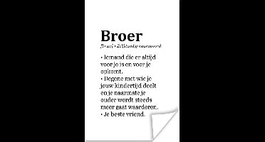 Poster Broer - Definitie broer - Quotes - Spreuken - Woordenboek - 20x30 cm