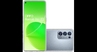 Hoesje - Geschikt voor OPPO Reno 6 Pro - Sterk & Shockproof - Hoes Cover - Siliconen Case - Transparant