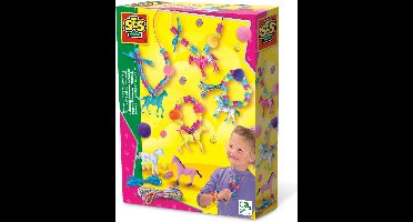 SES - Paarden pompon sieraden - zelf sieraden maken - met paarden hangers en pompons