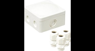 Wiska COMBI 407 Universeel kabeldoos + 3 wartels 95x95x60mm - IP66/67 - Wit