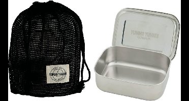 Yummii Yummii - Bento Lunchbox Groot - Roestvast Staal - Zilver